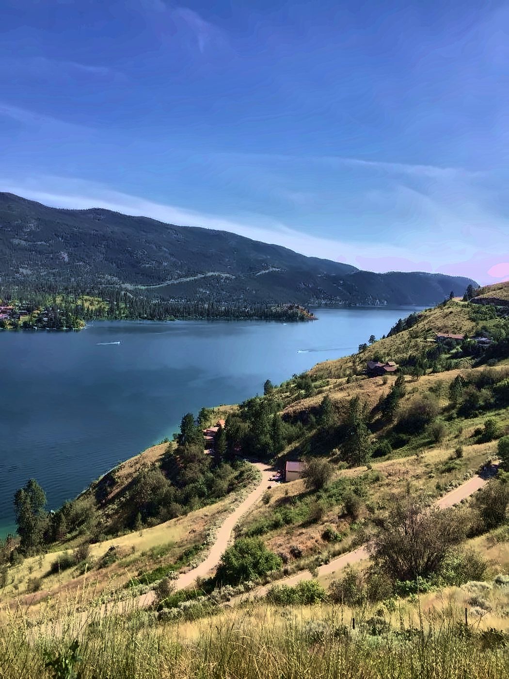 Okanagan Lake from the hills near Vernon